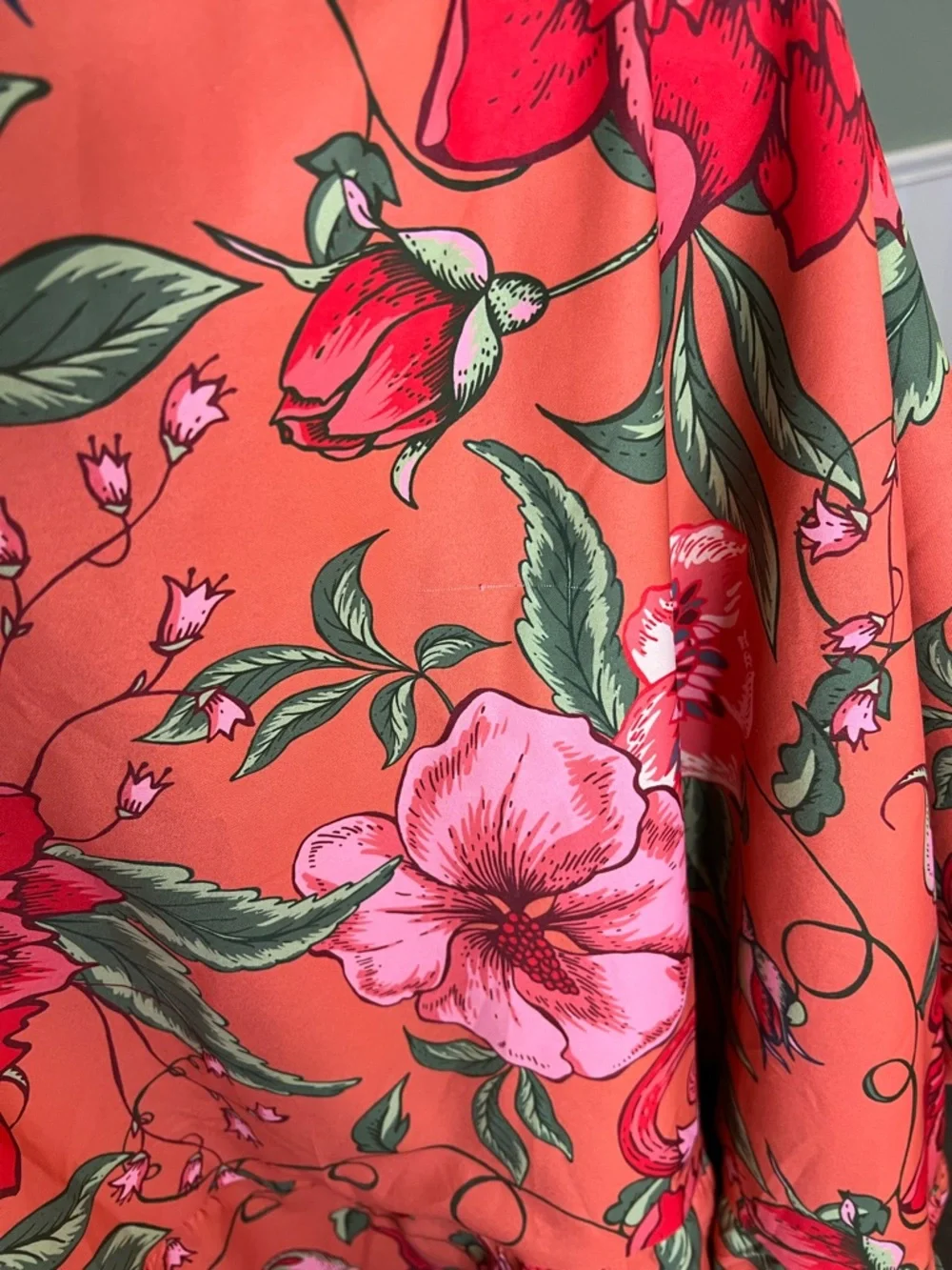 BloomChic Pink Maxi Dress with Coral and Light Turquoise Accents. Size 18/20 - Picture 11 of 11